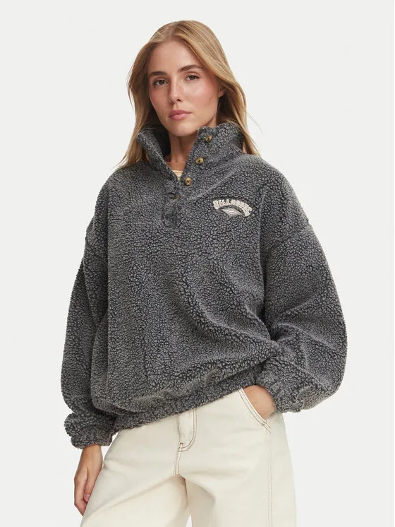 Billabong Полар EBJPF00113 Тъмносив Relaxed Fit – Дамски суитшърти и худита