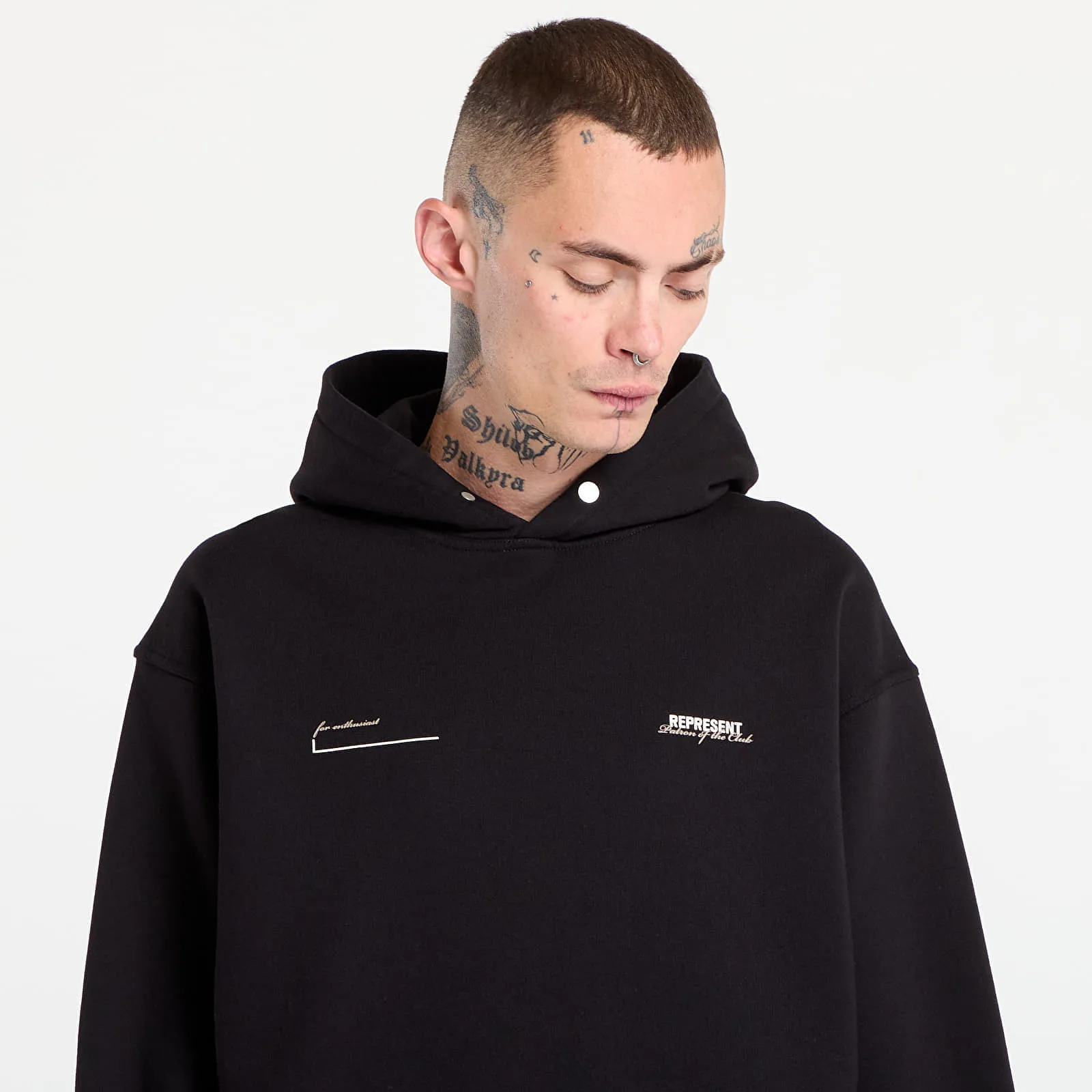Мъжки суитшърт с качулка REPRESENT Patron Of The Club черен – Black – Мъжки худита