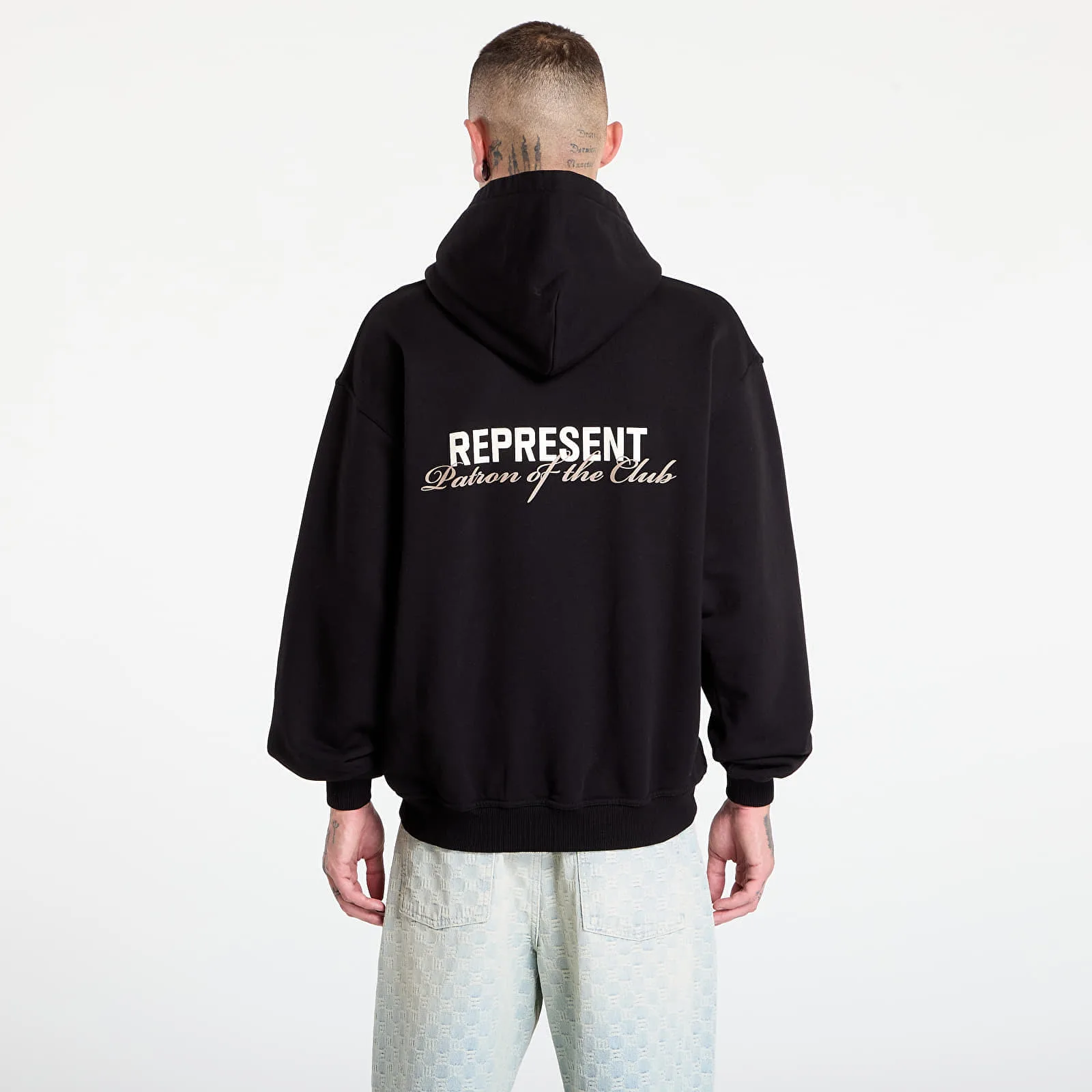 Мъжки суитшърт с качулка REPRESENT Patron Of The Club черен – Black – Мъжки худита