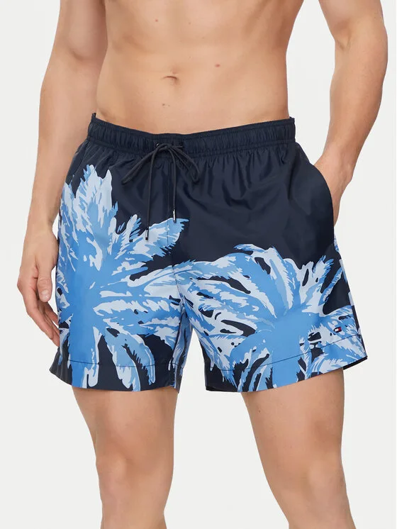 Мъжки плувни шорти Tommy Hilfiger UM0UM03298 сини – Мъжки бански