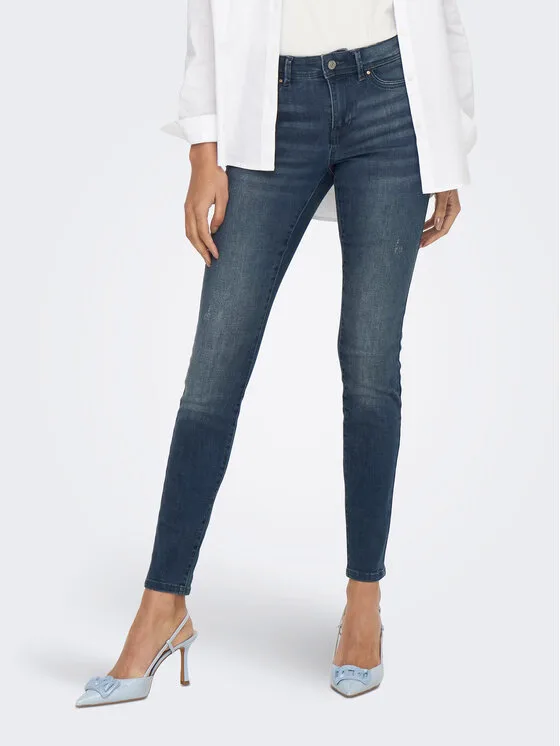 ONLY Дънки 15233288 Син Skinny Fit – Дамски skinny дънки