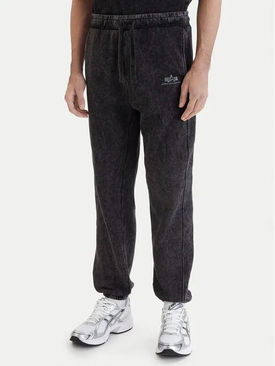 Мъжки спортен панталон Alpha Industries Vintage Basic черен – Мъжки спортни панталони