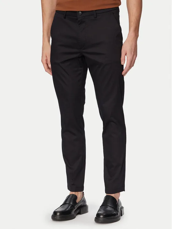 BOSS Текстилни панталони P-Kaiton1 50553841 Черен Slim Fit – Мъжки текстилни панталони