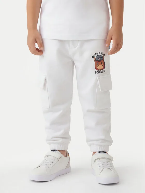 Beverly Hills Polo Club Долнище анцуг P-SS26B-TF0136 Бял Regular Fit – Мъжки спортни панталони