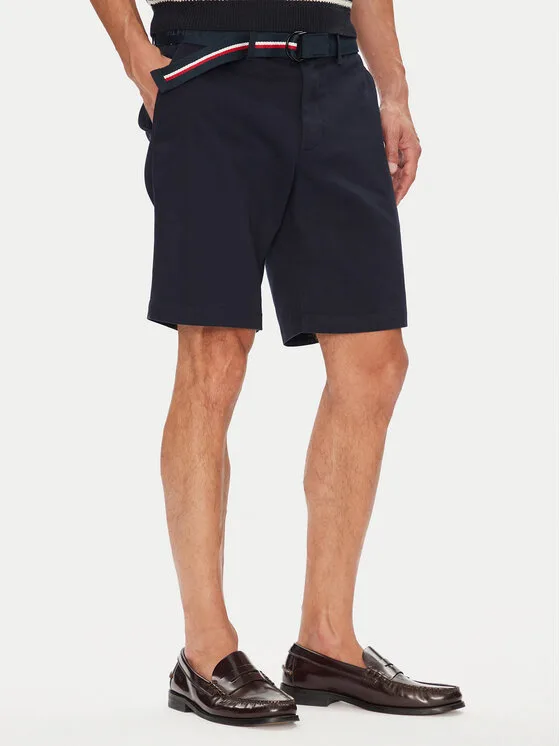 Tommy Hilfiger Шорти от плат Brooklyn MW0MW39706 Тъмносин Regular Fit – Мъжки текстилни къси панталони