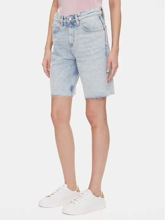 Lee Дънкови шорти Rider 112363533 Син Loose Fit – Дамски дънкови шорти