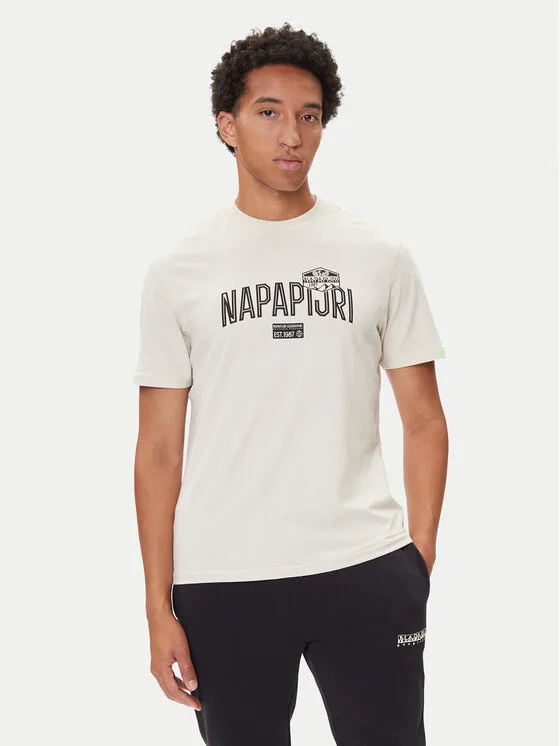 Napapijri Тишърт S-Funes Ss NP0A88UA Бежов Regular Fit – Мъжки тениски