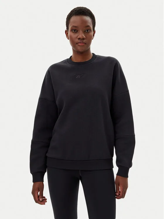 Reebok Суитшърт 100075359 139-18-00 Черен Oversize – Дамски суитшърти без цип