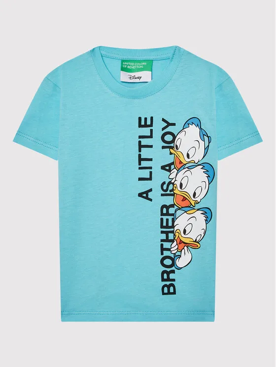 United Colors Of Benetton Тишърт 3096G103I Син Regular Fit – Мъжки тениски