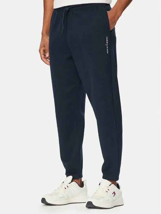 Tommy Jeans Долнище анцуг Linear DM0DM23014 Тъмносин Regular Fit – Мъжки спортни панталони