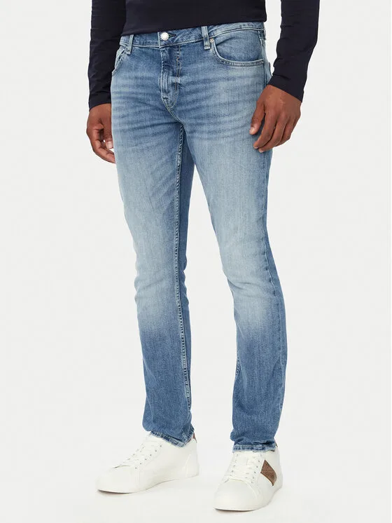 Guess Дънки Miami M6YAN1 D1478 Светлосин Skinny Fit – Мъжки skinny дънки