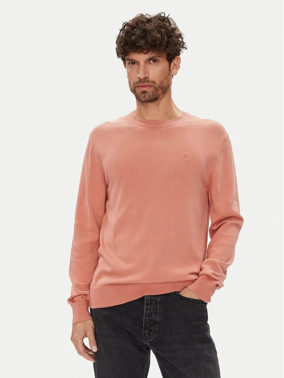 Calvin Klein Пуловер LV040BM343 Коралов Regular Fit – Мъжки пуловери и жилетки