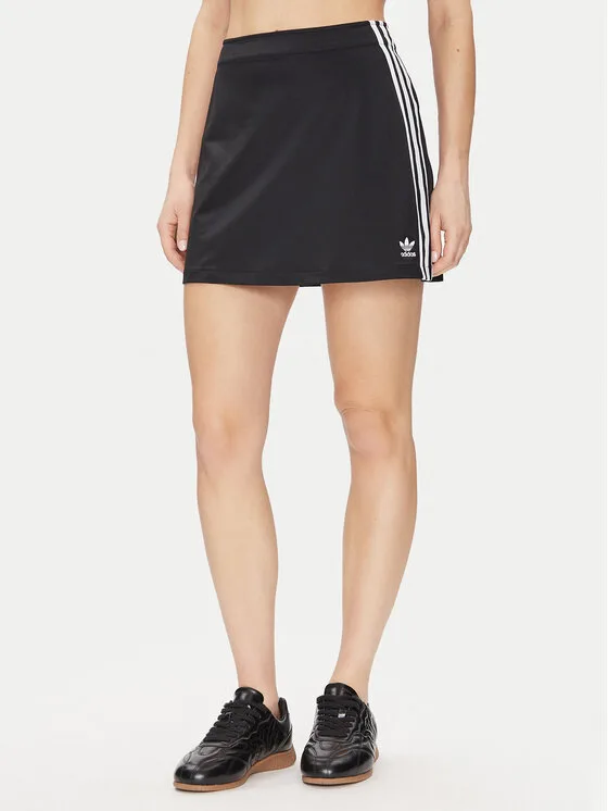 adidas Пола тип трапец adicolor 3-Stripes JD0281 Черен Regular Fit – Дамски поли тип трапец