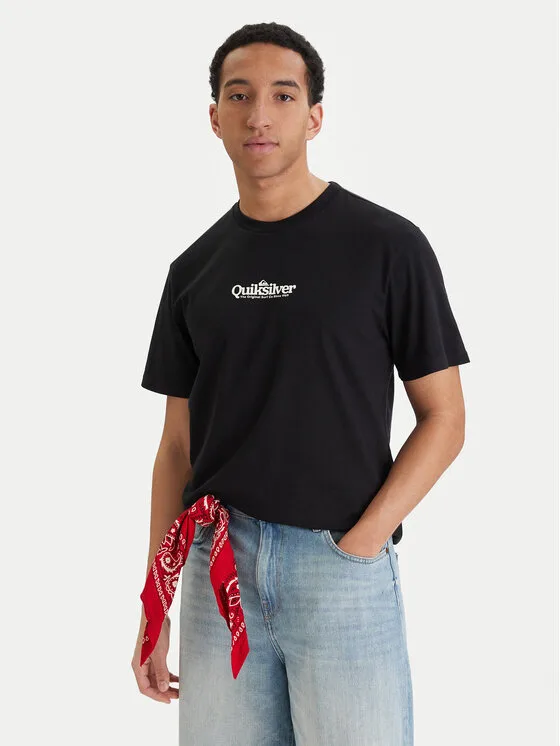 Quiksilver Тишърт EQYZT08174 Черен Regular Fit – Мъжки тениски