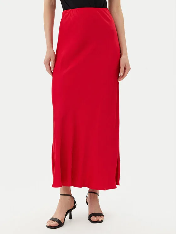 ViCOLO Макси пола TD0472 Червен Slim Fit – Дамски макси поли