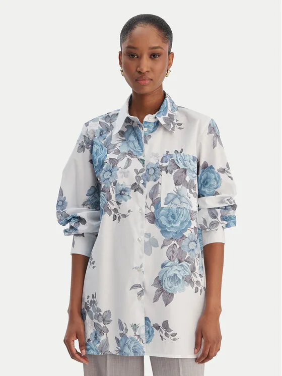 Marella Риза Amici 2613111101 Светлосиньо Regular Fit – Дамски ежедневни ризи