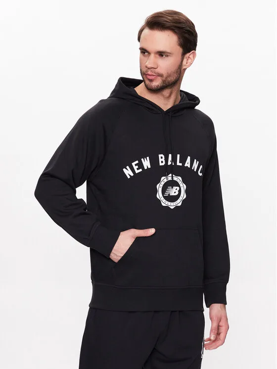 Мъжки суитшърт New Balance Dukserica Sport Seasonal French Terry черен – Мъжки суитшърти без цип