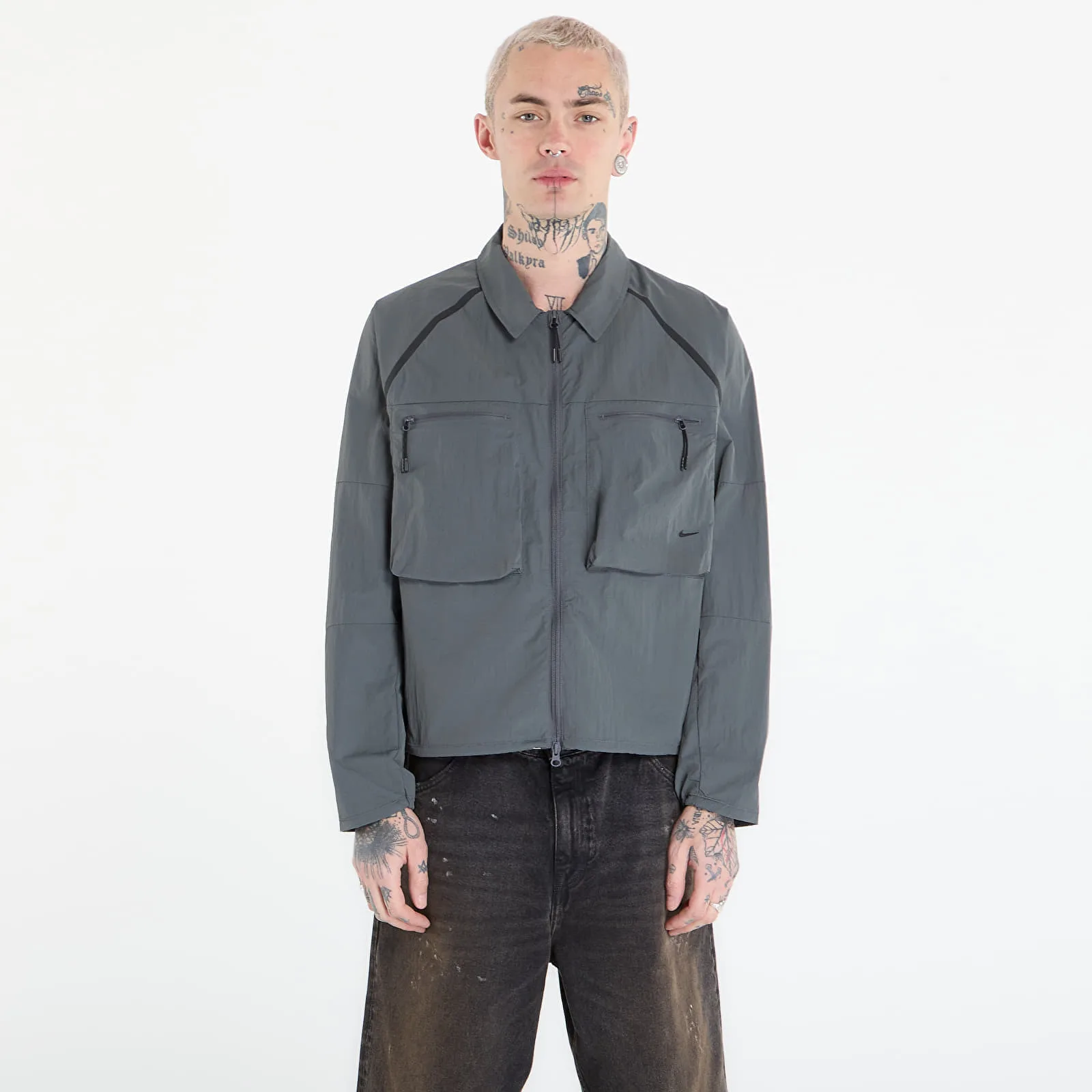 Риза Nike Tech Men's Long-Sleeve Utility Shirt Iron Grey/ Black M – Iron Grey|Black – Мъжки ризи