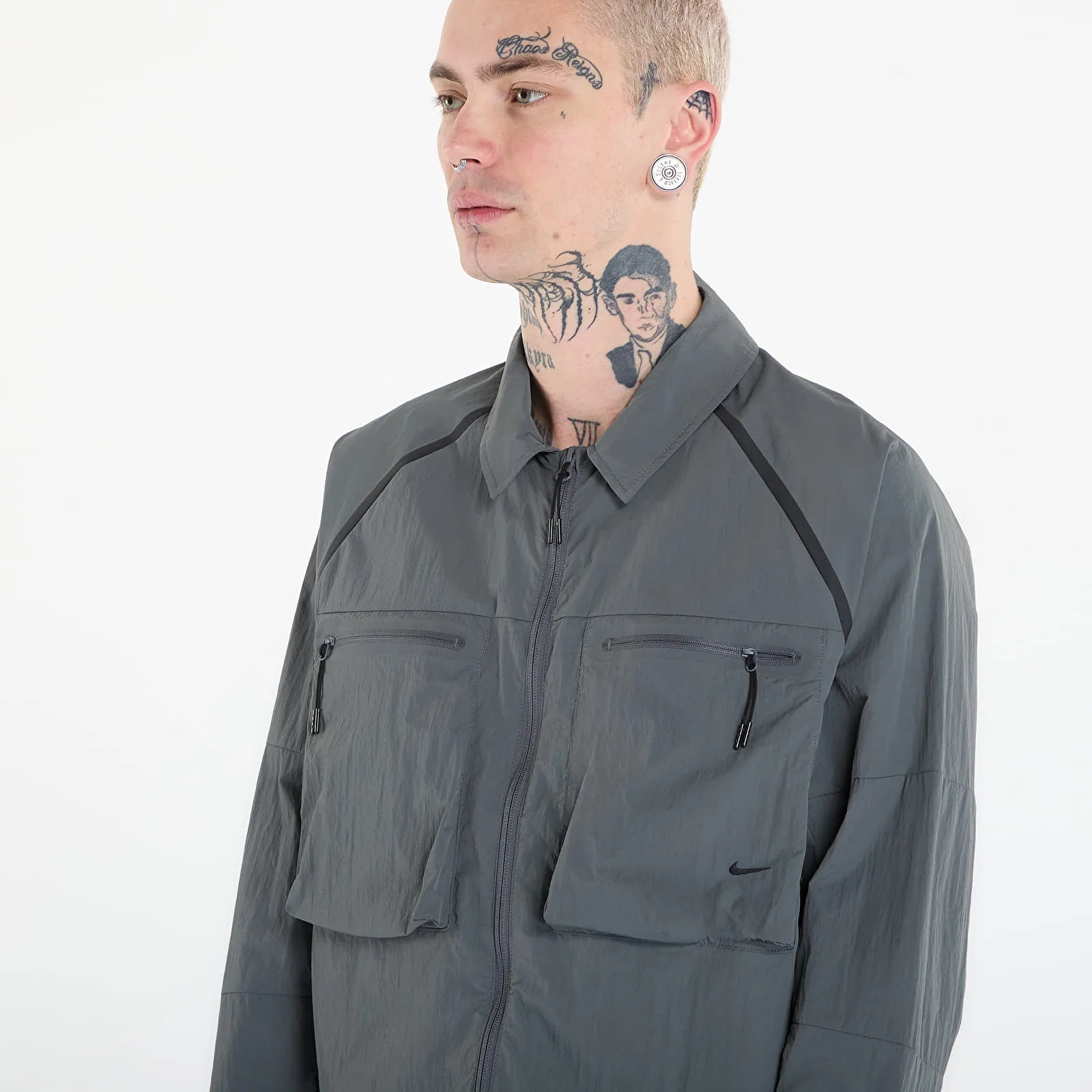 Риза Nike Tech Men's Long-Sleeve Utility Shirt Iron Grey/ Black M – Iron Grey|Black – Мъжки ризи