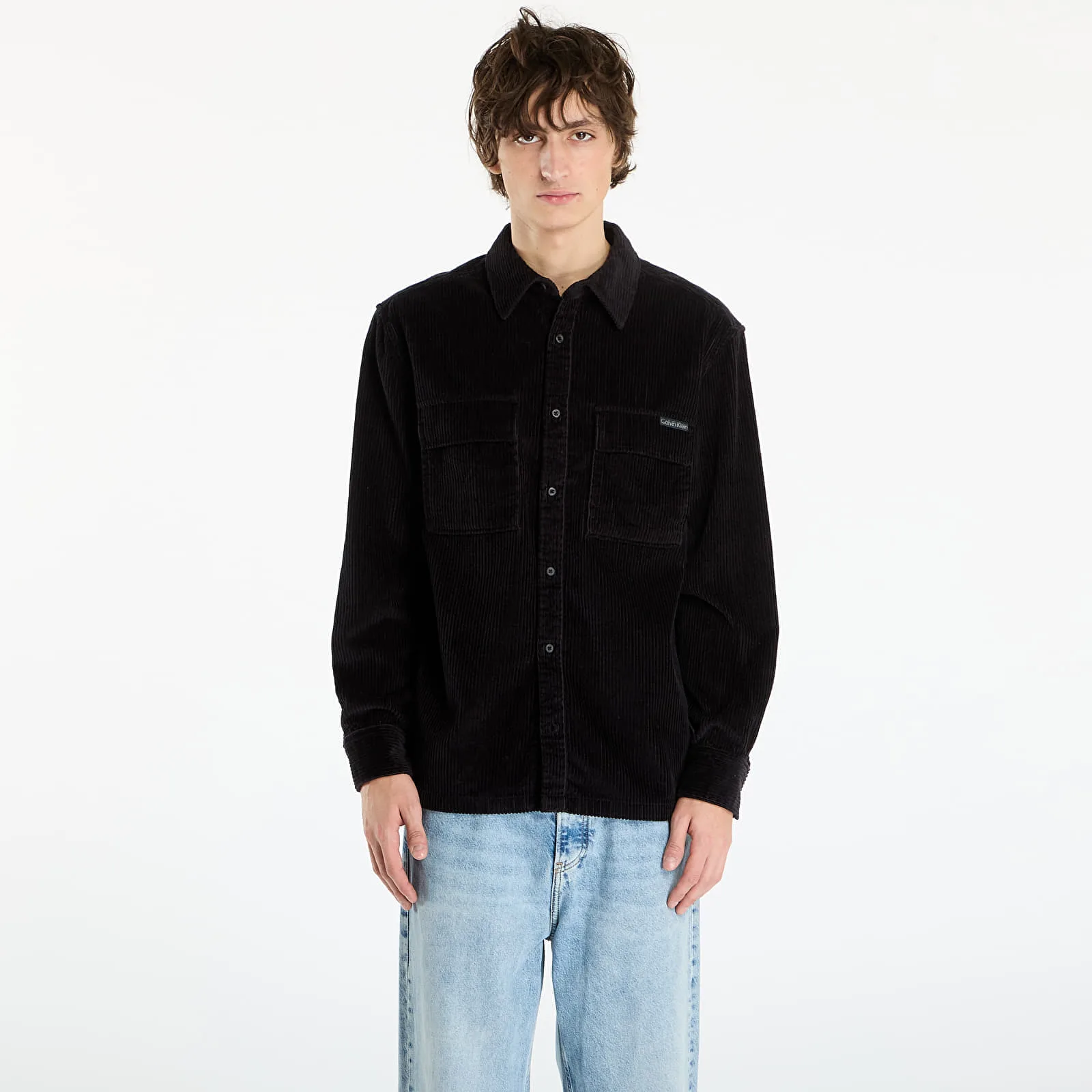 Риза Calvin Klein Jeans Ls Corduroy Pocket Shirt Black S – Мъжки ризи