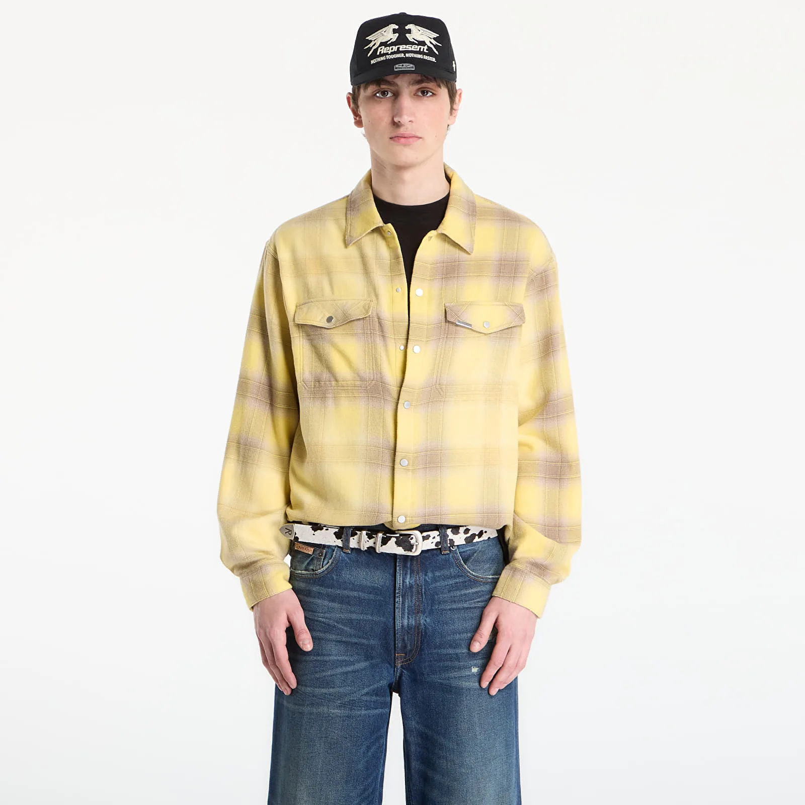 Риза REPRESENT Vintage Flannel – Creamed Corn – Ризи