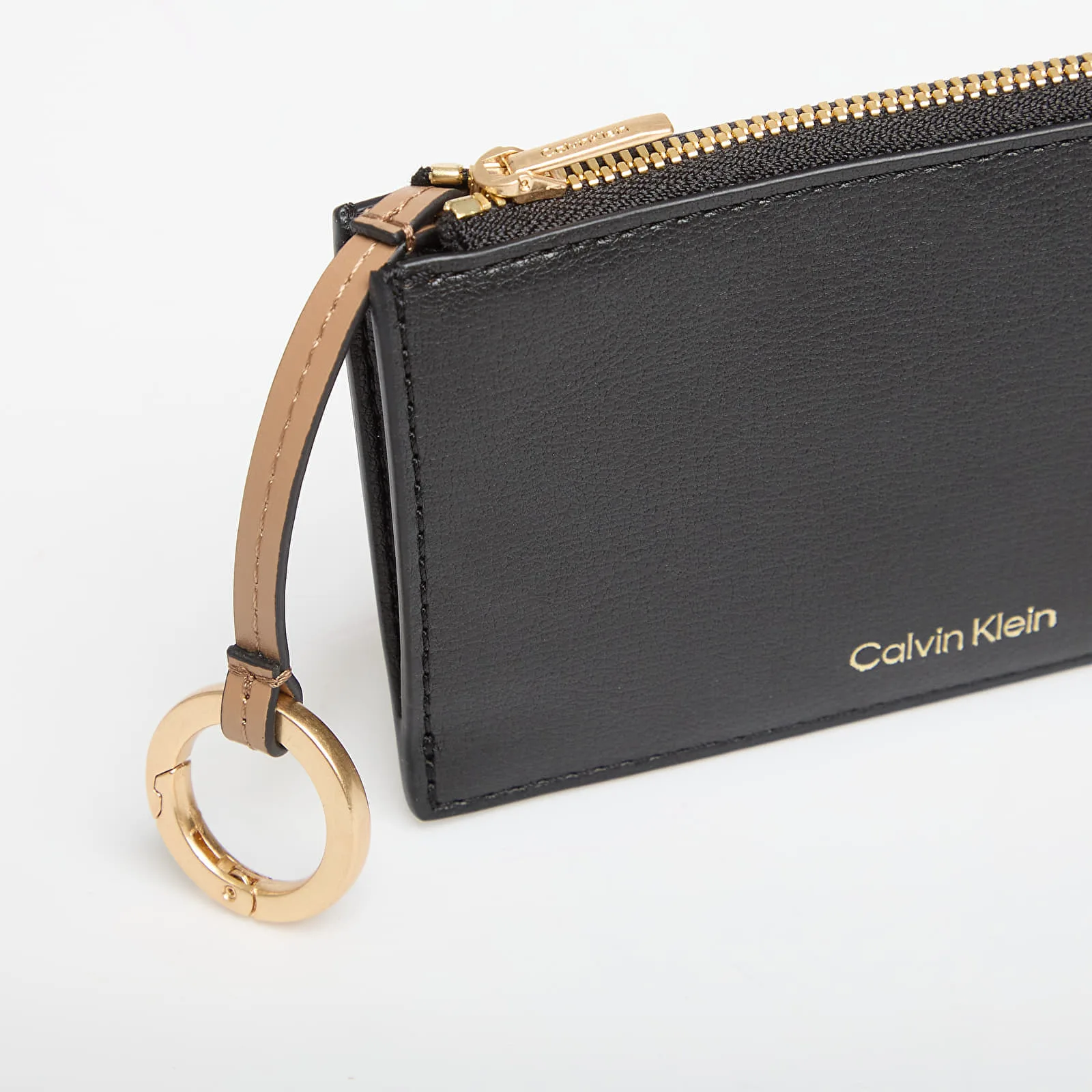 Мъжко портмоне Calvin Klein Foil Logo Top Zip Cardcase черно – Black – Мъжки портмонета