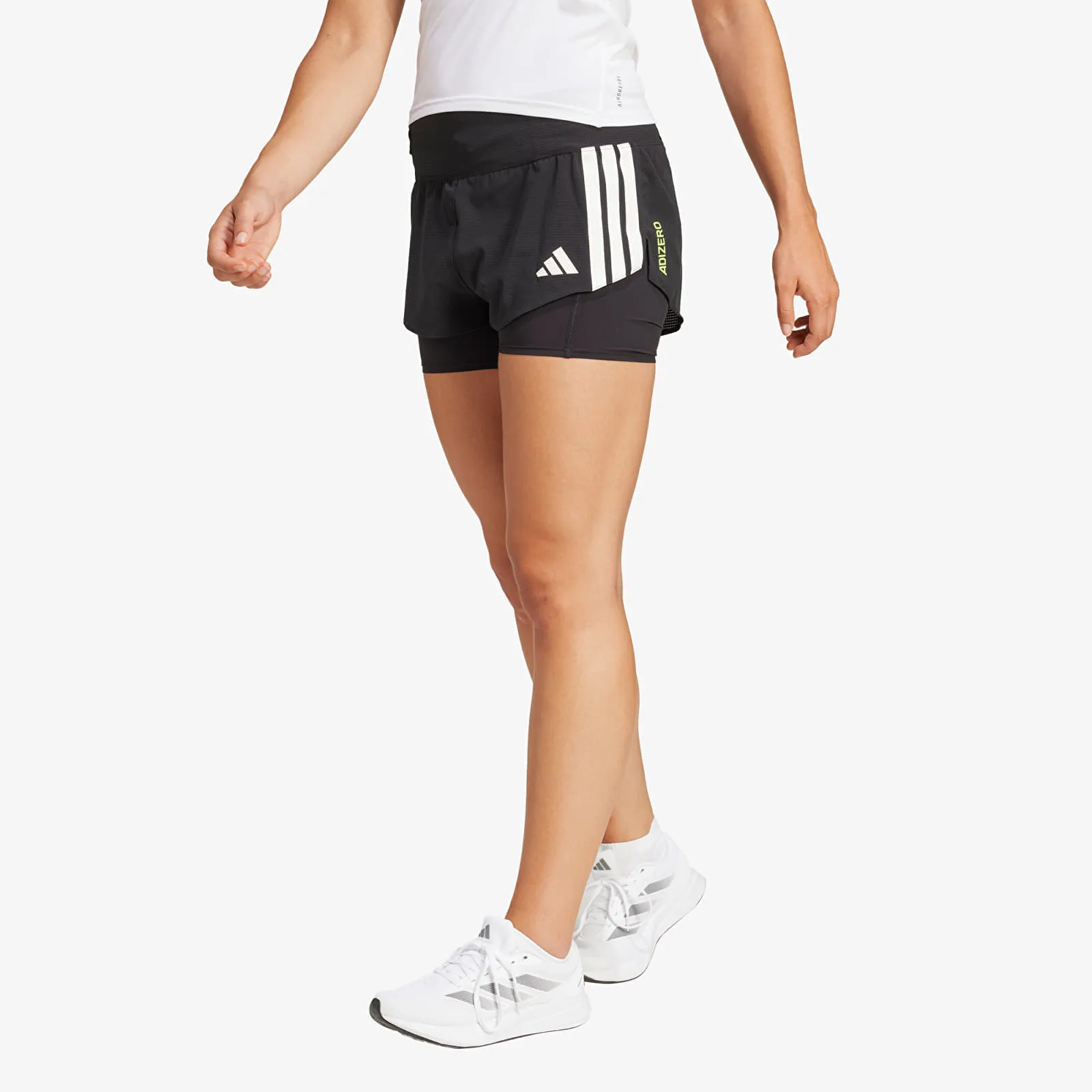 Къси панталони adidas Adizero Running 2-In-1 Gel Pocket Shorts Black XS – Дамски къси панталони