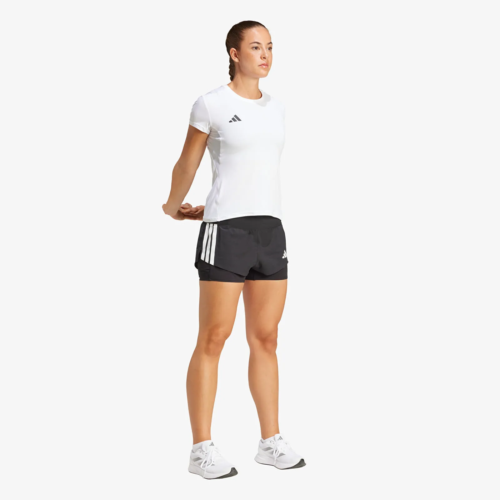 Къси панталони adidas Adizero Running 2-In-1 Gel Pocket Shorts Black XS – Дамски къси панталони