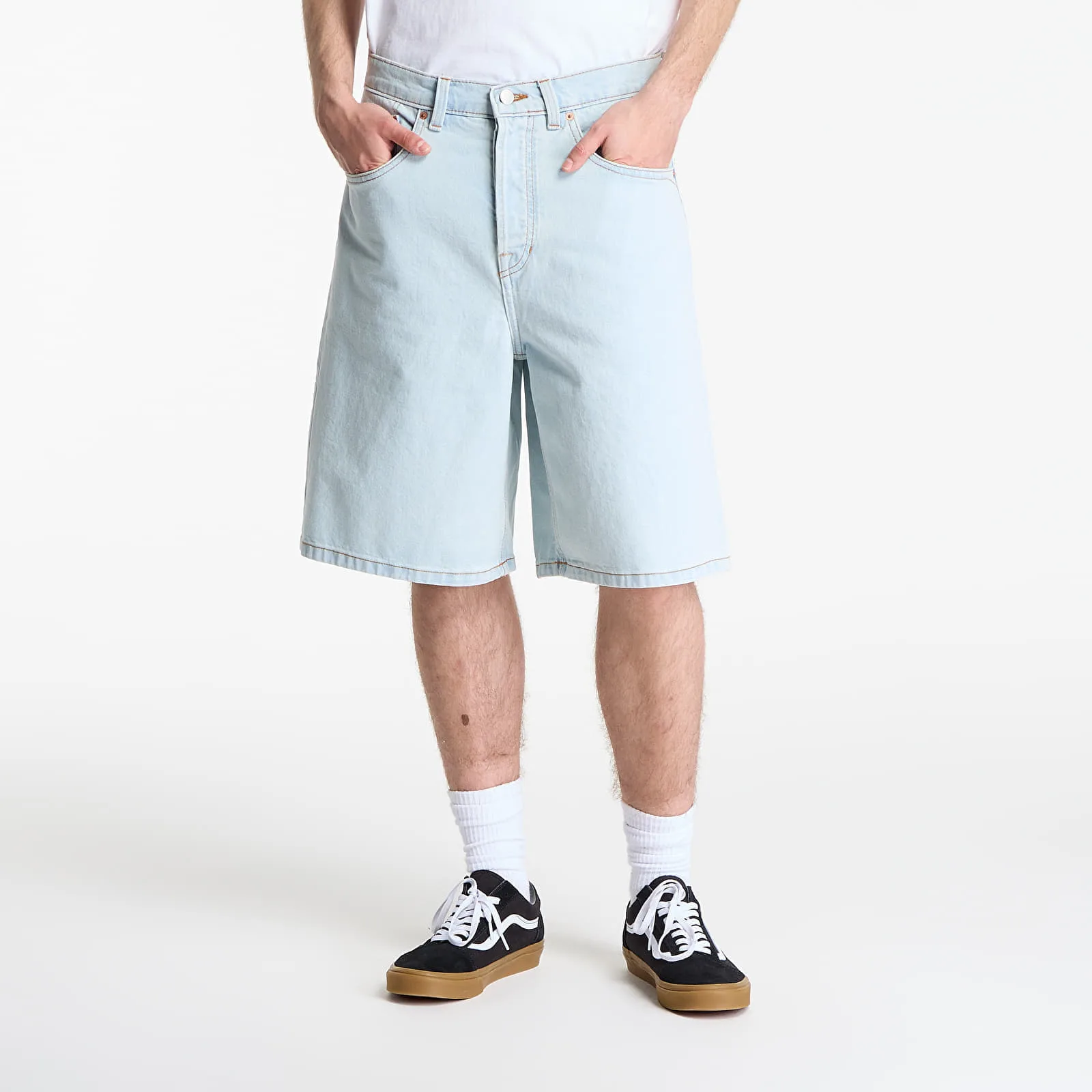 Къси панталони Vans Check-5 Baggy Denim Shorts Blue Ice 33 – Мъжки къси панталони