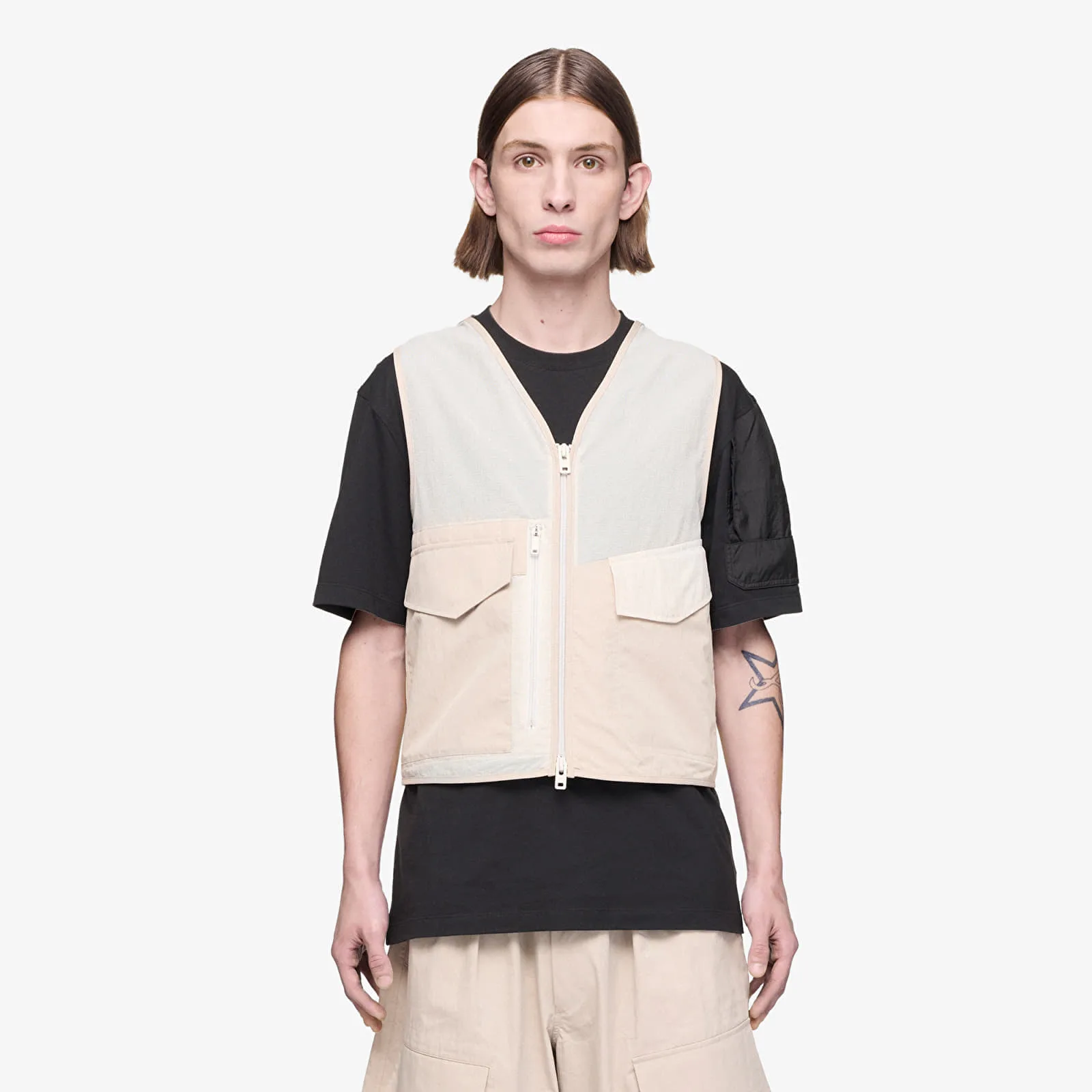 Мъжки елек Y-3 Aop Nylon Shorts светлокафяв – Light Brown – Мъжки елеци