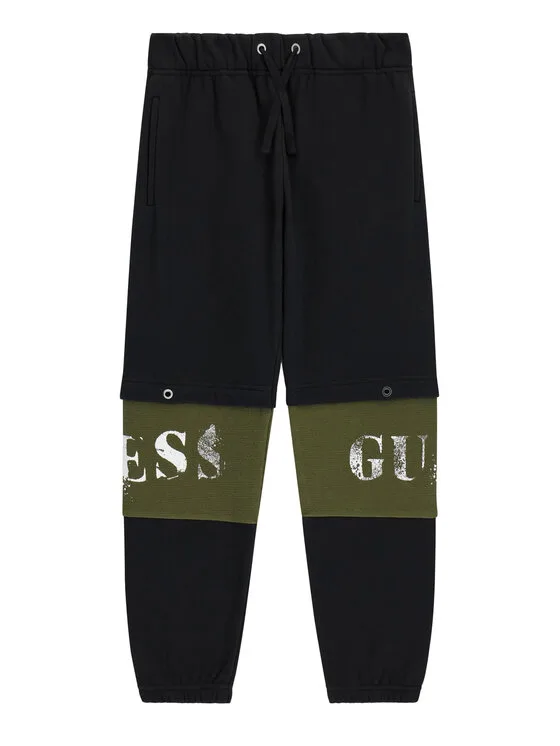 Guess Долнище анцуг L6BB08 K6081 Черен Regular Fit – Мъжки спортни панталони