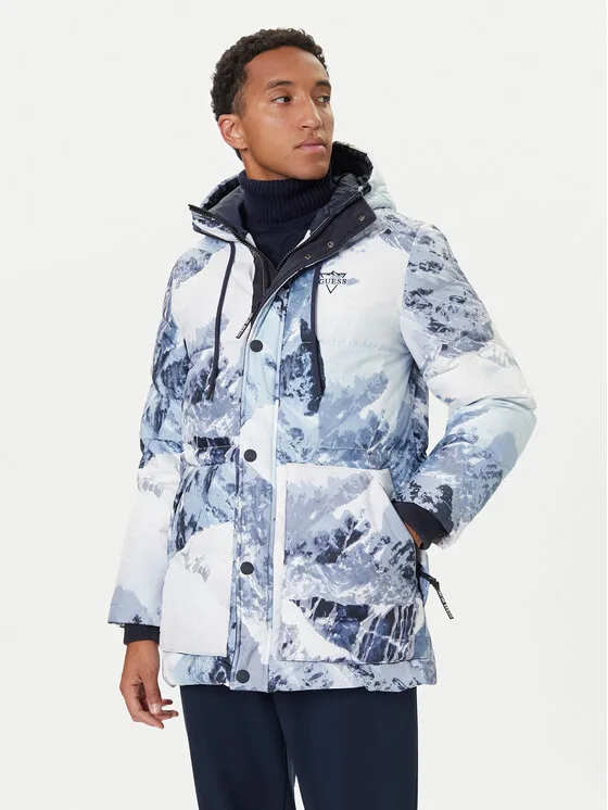 Guess Пухено яке M5BL0O W3282 Син Regular Fit – Мъжки пухени якета