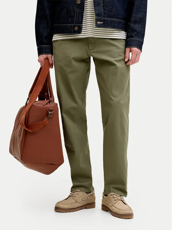Jack & Jones Чино панталони Kane 12268490 Зелен Regular Fit – Мъжки чино панталони