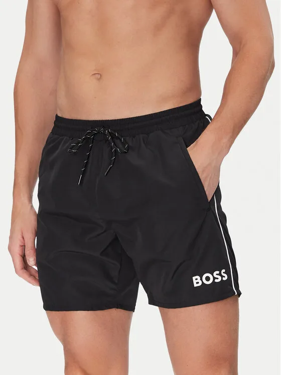 BOSS Плувни шорти Starfish 50514429 Черен Regular Fit – Мъжки бански