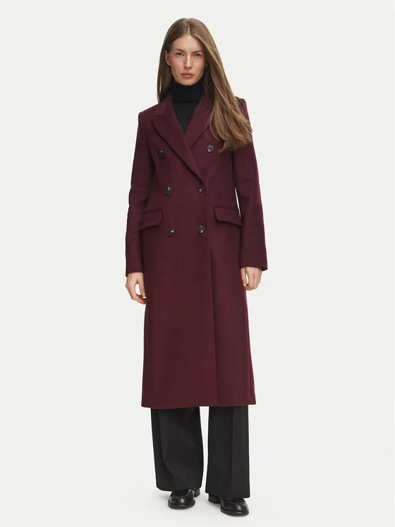 Дамско зимно палто Tommy Hilfiger Classic бордо – Дамски зимни палта