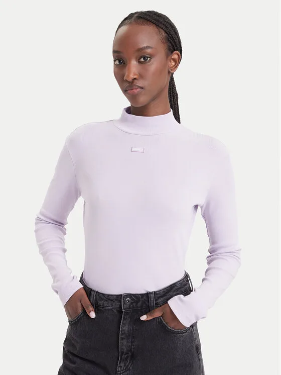 HUGO Блуза Easy 50525318 Светлолилав Regular Fit – Дамски блузи