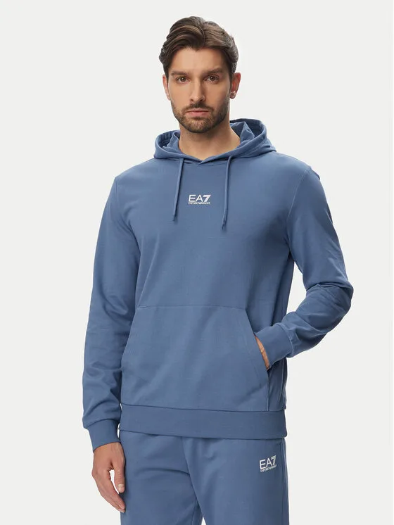 EA7 Emporio Armani Суитшърт 8NPM32 PJVRZ UB064 Син Regular Fit – Мъжки суитшърти без цип