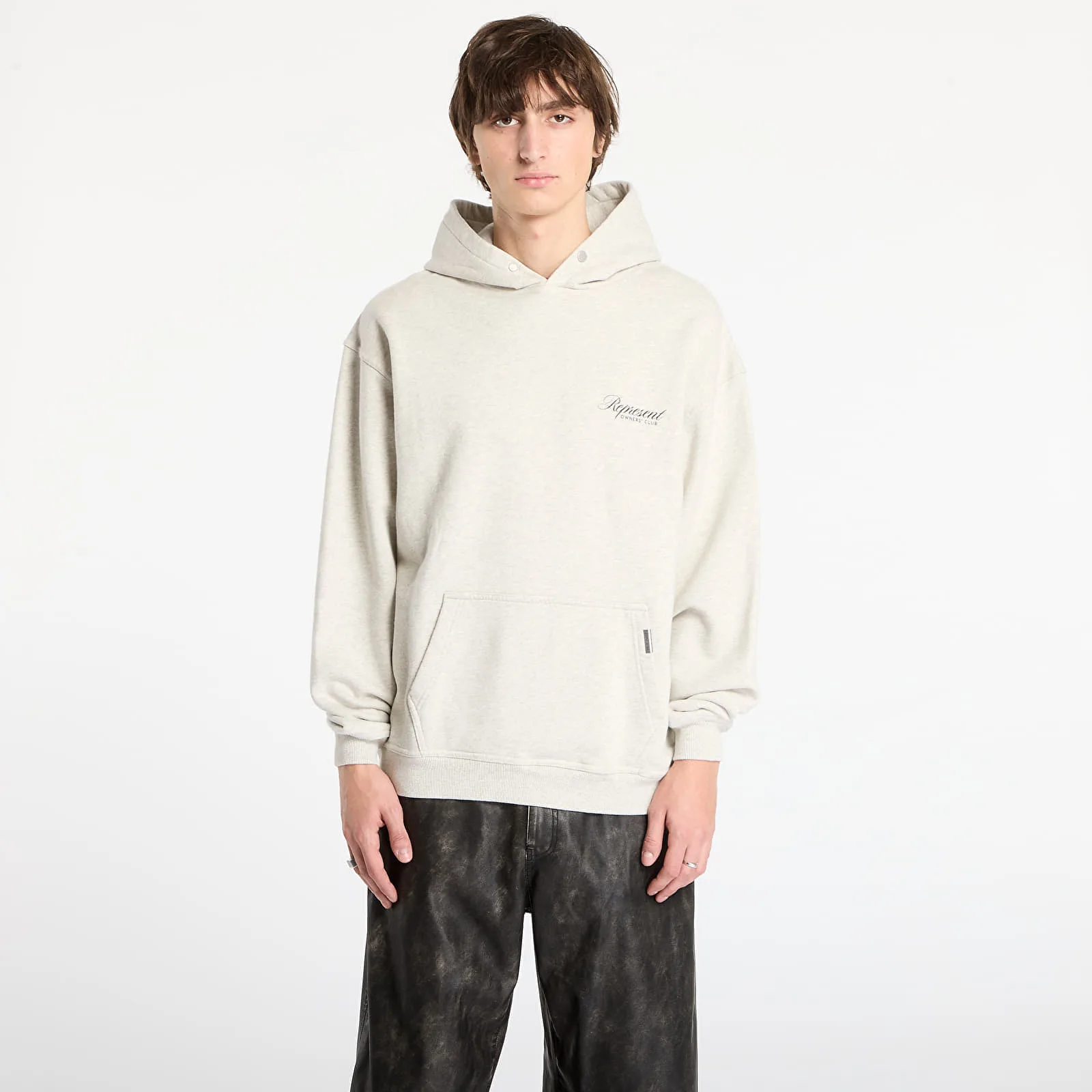 Суитшърт REPRESENT Represent Owners Club Script Hoodie Cream Marl M – Мъжки худита