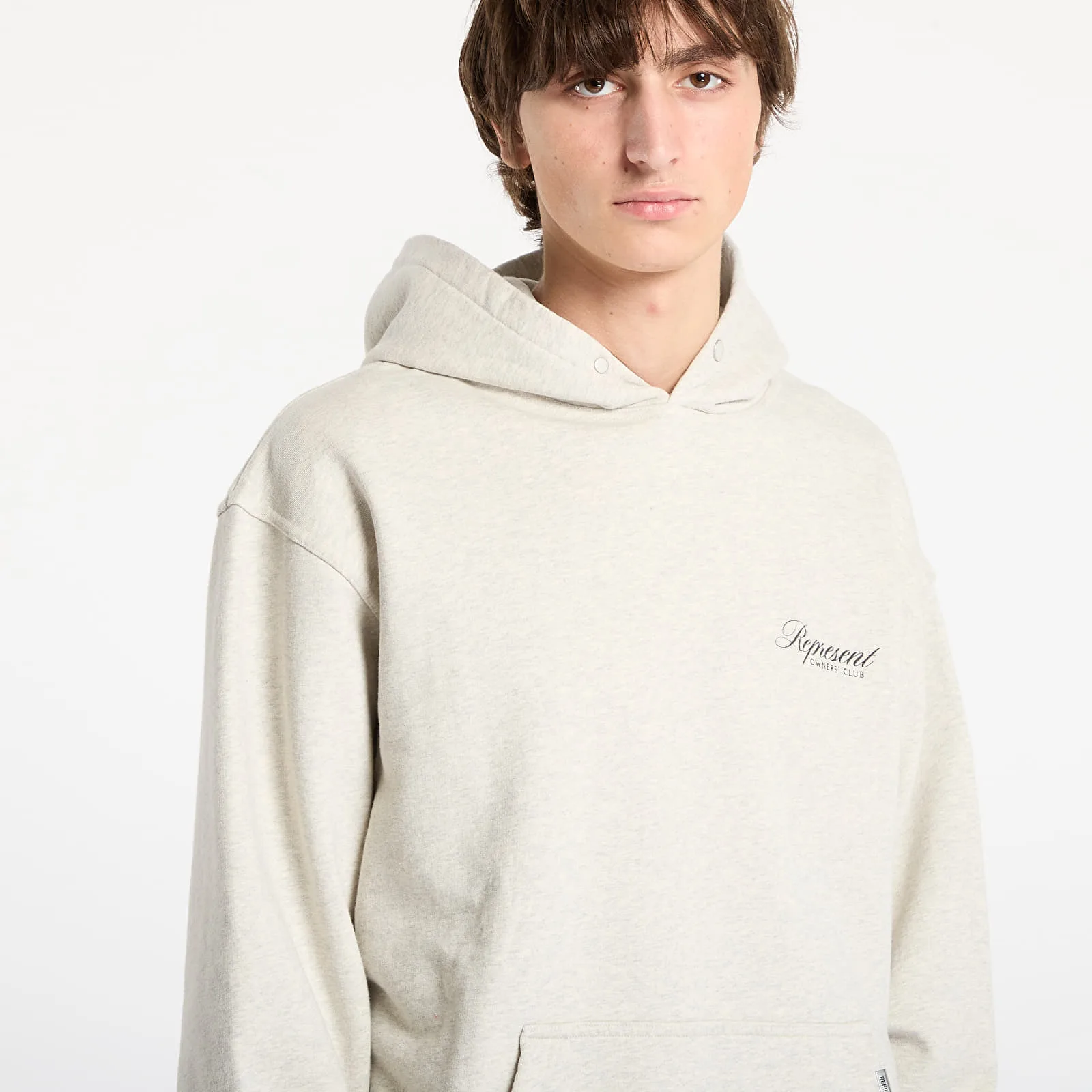 Суитшърт REPRESENT Represent Owners Club Script Hoodie Cream Marl M – Мъжки худита
