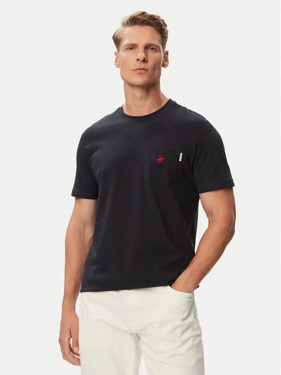 Beverly Hills Polo Club Тишърт P-SS26M-TS414000 Тъмносин Regular Fit – Мъжки тениски