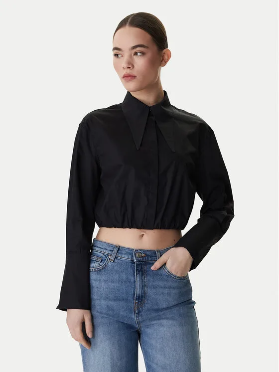 Дамска риза Vero Moda Melli черна – Черен – Дамски ежедневни ризи
