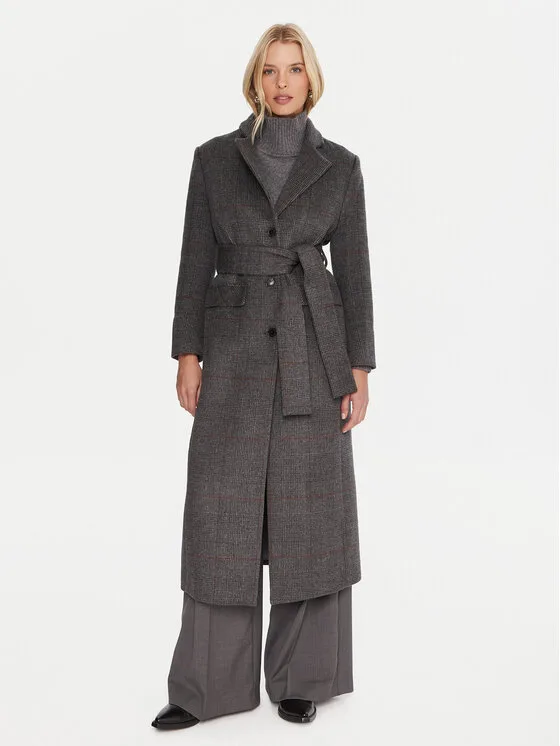 Marella Вълнено палто Giostro 2523016162 Сив Regular Fit – Дамски зимни палта