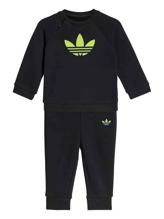 Детски анцуг adidas Trefoil черен – Детски комплекти