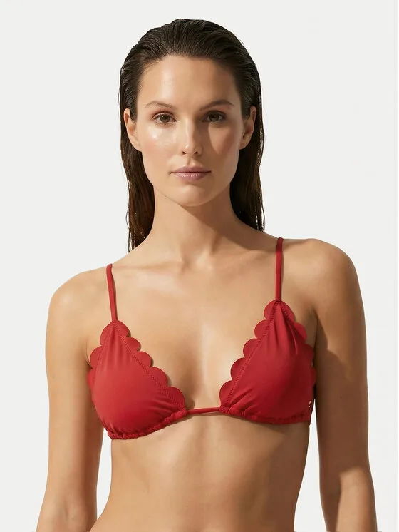 HUGO Горнище на бански Original 50555660 Червен Regular Fit – Дамски бикини бански