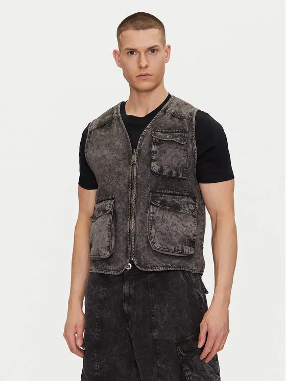 Alpha Industries Елек Canvas Acid Vest 156140 Черен Regular Fit – Мъжки елеци