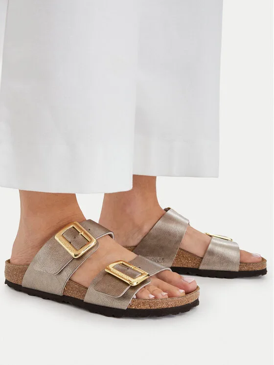 Birkenstock Чехли Sydney Cushion Buckle 1029372 Златист – Дамски чехли