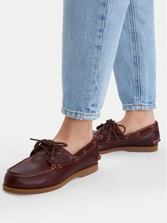 Timberland Обувки Classic Boat TB0A2Q9XEIW1 Бордо – Дамски равни затворени обувки