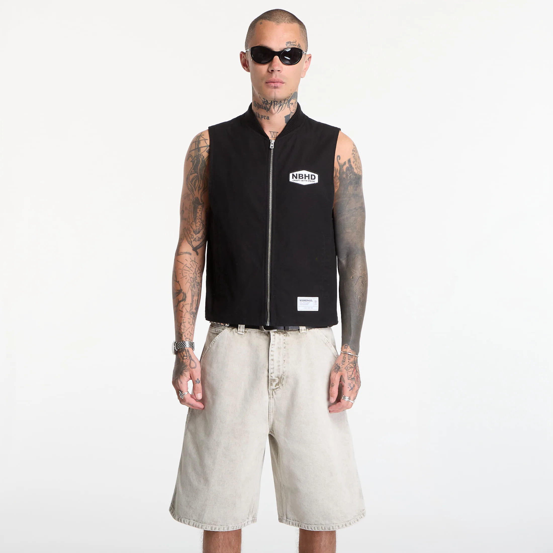 Мъжки елек NEIGHBORHOOD Zip Work черен – Black – Мъжки елеци