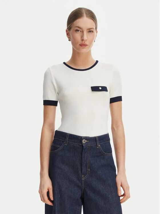Rinascimento Блуза CFM0012253003 Бял Slim Fit – Дамски блузи