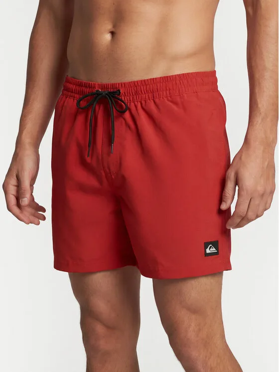 Quiksilver Плувни шорти Everyday Solid Volley 15 EQYJV04120 Червен Regular Fit – Мъжки бански
